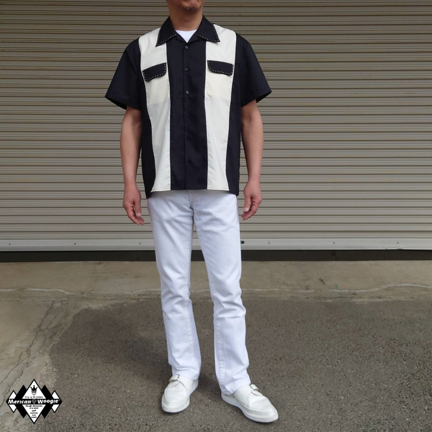 レーヨン ステッチ オープンシャツ(半袖)